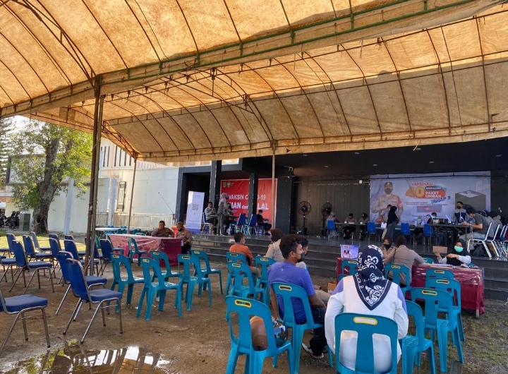 Polresta Banda Aceh Gelar Vaksinasi di Taman Budaya