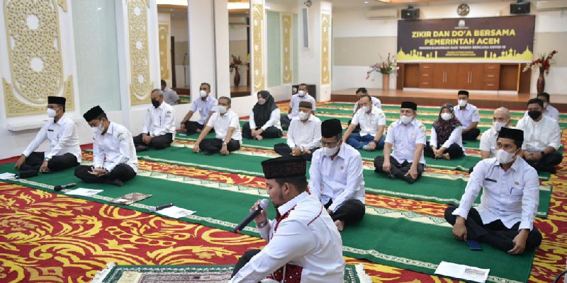 Pelaksanaan Zikir dan Doa ASN Pemerintah Aceh Berjalan Dengan Khidmat