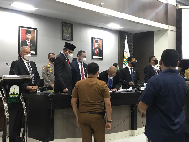 Raqan Aceh APBA TA 2022 Disepakati Sebesar Rp 16,1 Trilliun