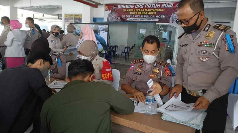 Polda Aceh Terus Genjot Capaian Vaksinasi Harian Jelang Nataru