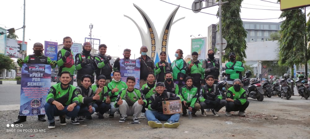 Driver Gojek Banda Aceh Lakukan Aksi Donasi untuk Korban Erupsi Gunung Semeru