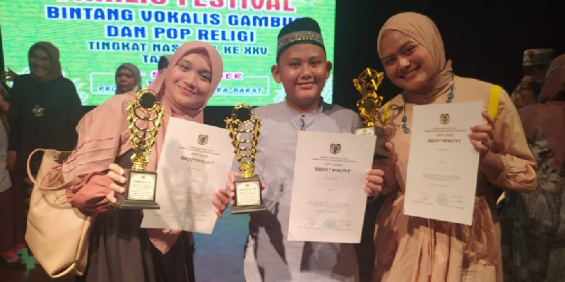 LASQI Aceh Raih 3 Juara Nasional Vokalis Gambus dan Pop Religi