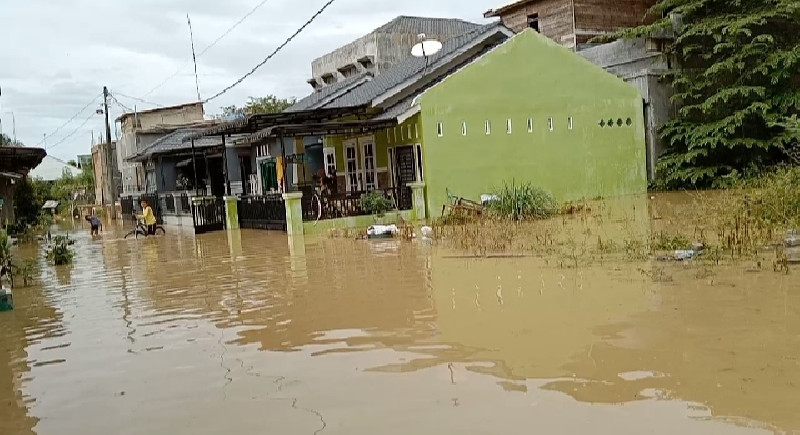 Kompleks Perumahan Bundar Vilage 1 Aceh Tamiang Terendam Banjir