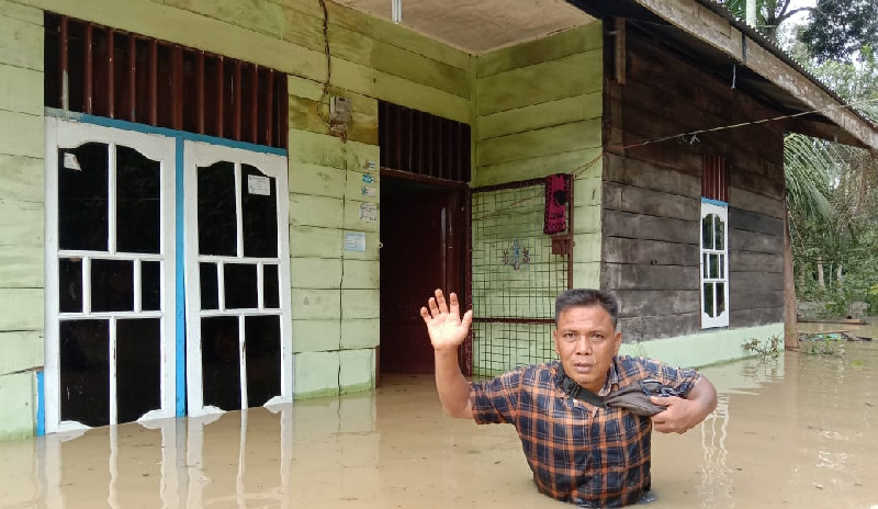 Banjir di Aceh Tamiang Meluas, 9.459 Jiwa Mengungsi