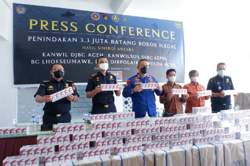 3 Juta Rokok Ilegal Asal Vietnam Gagal Diseludupkan ke Aceh