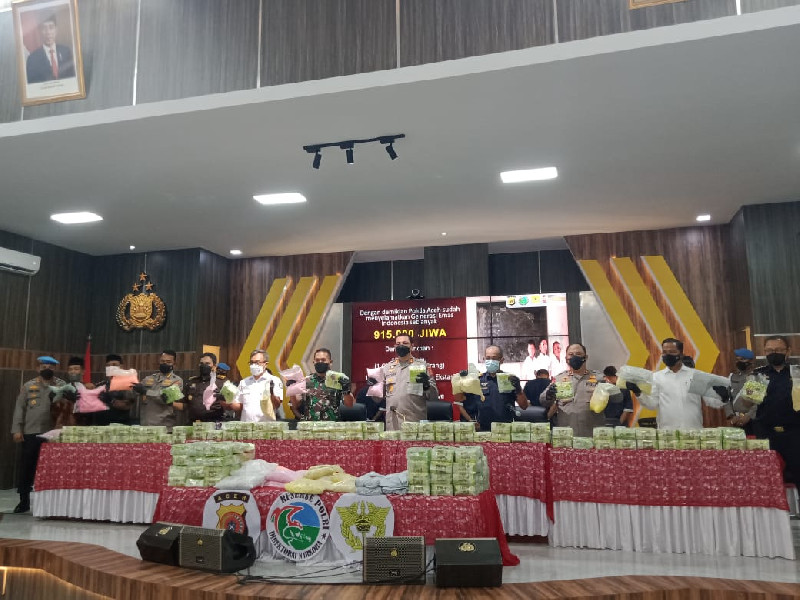 Polda Aceh Gagalkan Peredaran 150 Kg Sabu-sabu, Ini Lokasinya