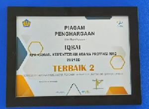 KPA Kanwil Kemenag Aceh Raih Terbaik 2 Laporan Keuangan 2021