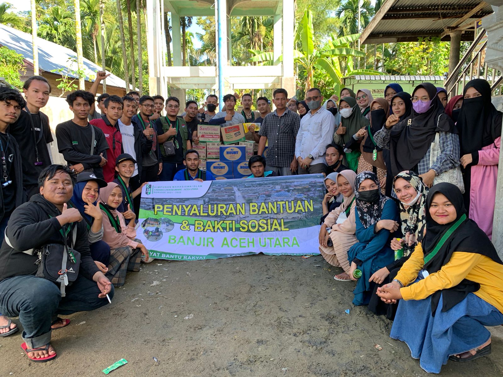 HMI Gelar Bakti Sosial dan Salurkan Bantuan untuk Masyarakat Terdampak Banjir Aceh Utara