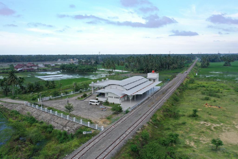 Masuki Tahap Uji, Kadishub Aceh Tinjau Stasiun Kereta Api Kuta Blang Bireuen
