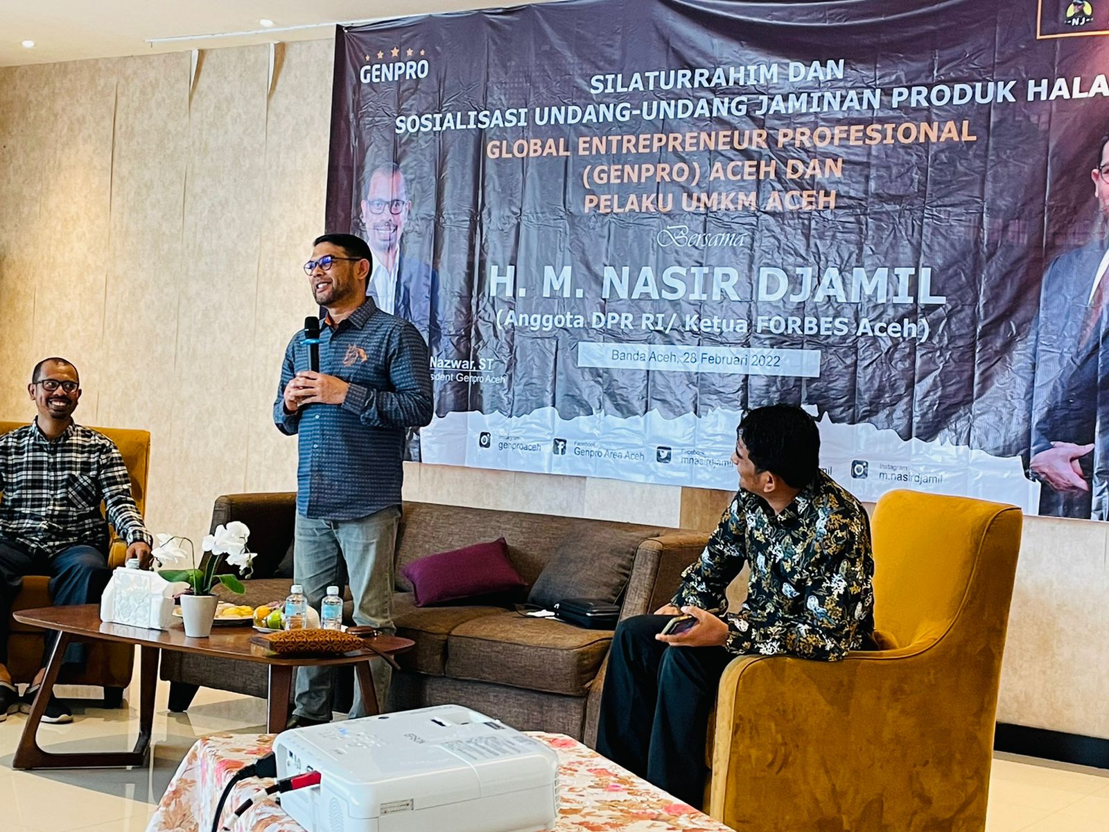Sosialisasi UU Jaminan Produk Halal, Nasir Djamil Gandeng GENPRO Aceh