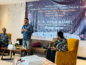Sosialisasi UU Jaminan Produk Halal, Nasir Djamil Gandeng GENPRO Aceh
