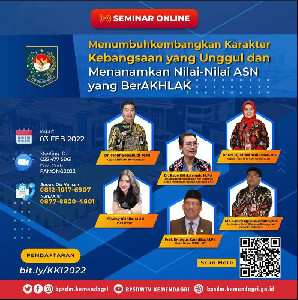 Besok, BPSDM Kemendagri Gelar Seminar Wujudkan ASN BerAKHLAK