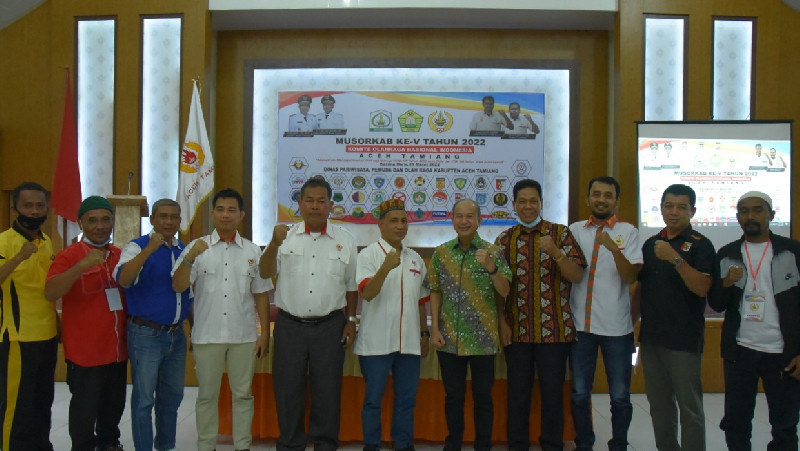 Terpilih Aklamasi, Mursil Pimpin KONI Aceh Tamiang Periode 2022-2026