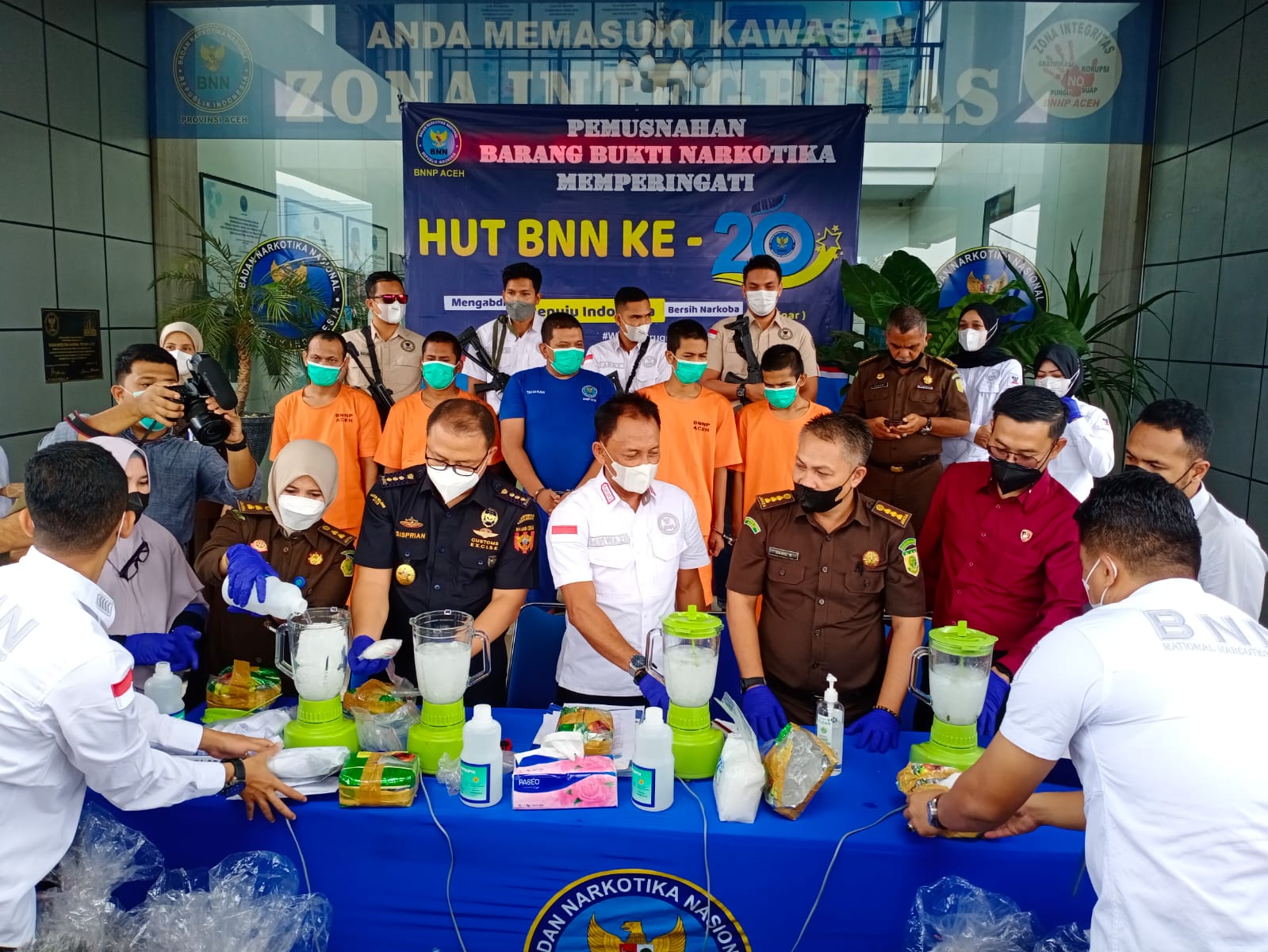 BNN Aceh Musnahkan Ganja dan Sabu Dengan Total 30 Kg