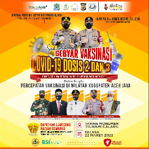 Polres Aceh Jaya dan Parpol Gelar Vaksinasi Berhadiah Migor