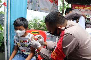 Vaksinasi Harian Polda Aceh dan Jajaran Capai 53.856 Orang