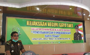 Kejari Gayo Lues Sosialisasi Kasus Mafia Tanah kepada Pengulu se-Kabupaten