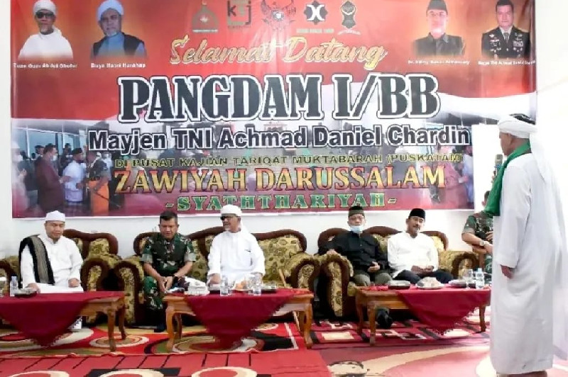 Pangdam I/BB Mayjen TNI A. Daniel Chardin Silaturahmi Ke Ulama Zawiyah Darussalam Binjai