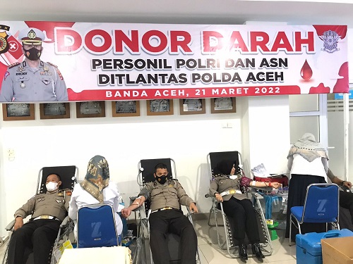 Dirlantas Polda Aceh Kembali Donor Darah