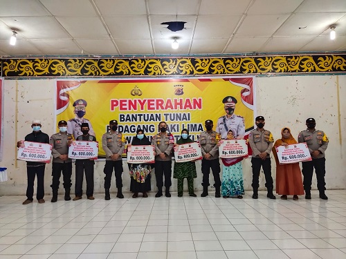 6000  Pedagang Kecil Dapat Bantuan Uang Tunai Dari Polres Aceh Tengah