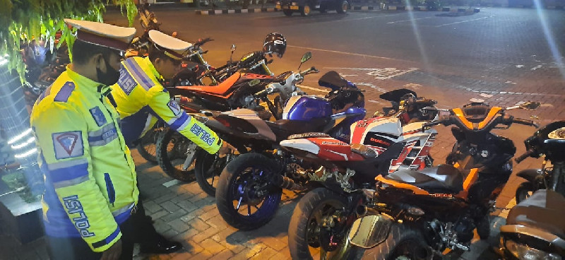 Razia Motor Berknalpot Brong, Satlantas Polresta Banda Aceh Berhasil Amankan 18 Unit
