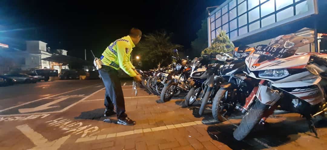 Satlantas Polresta Banda Aceh Kembali Amankan 35 Unit Motor Berknalpot Racing
