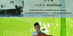 Pembangunan Masjid Sumbangan Masyarakat Aceh, Syekh Fakhruddin: Bukti Ikatan Cinta Sesama Muslim