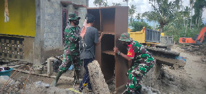 Pasca Banjir Bandang di Agara, TNI Bersama Stakeholder Fokus Bersihkan Sisa Material
