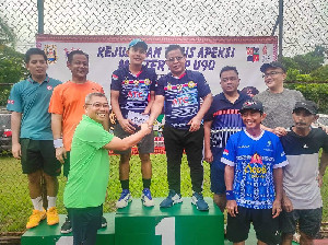 Juara Tennis  Apeksi Master Cup U-90, Aminullah Apresiasi Pelti Lampung