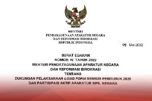 Menteri PANRB Minta ASN Sukseskan Pendataan Long Form SP2020