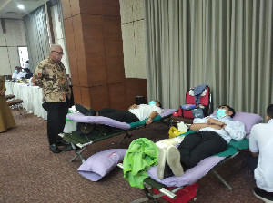 Sekda Aceh Pantau Donor Darah, BPPA Sumbang 43 Kantong