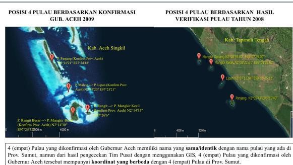 Baca!!! 4 Pulau Koordinat Sumatera Utara Bukan Milik Aceh