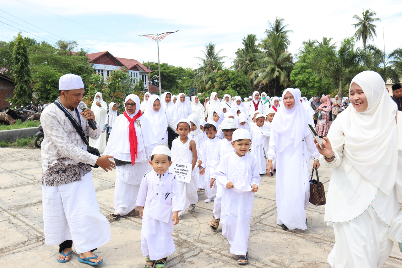 Ratusan Anak di Sibreh Ikut Praktik Manasik Haji