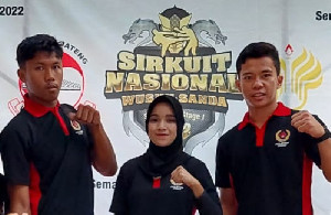 Atlet Binaan KONI Aceh Rebut Tiga Medali Sirnas Wushu Sanda Semarang