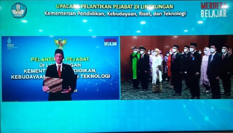 Menteri Nadiem Lantik Dr Ishak Hasan Sebagai Rektor UTU Periode 2022-2026