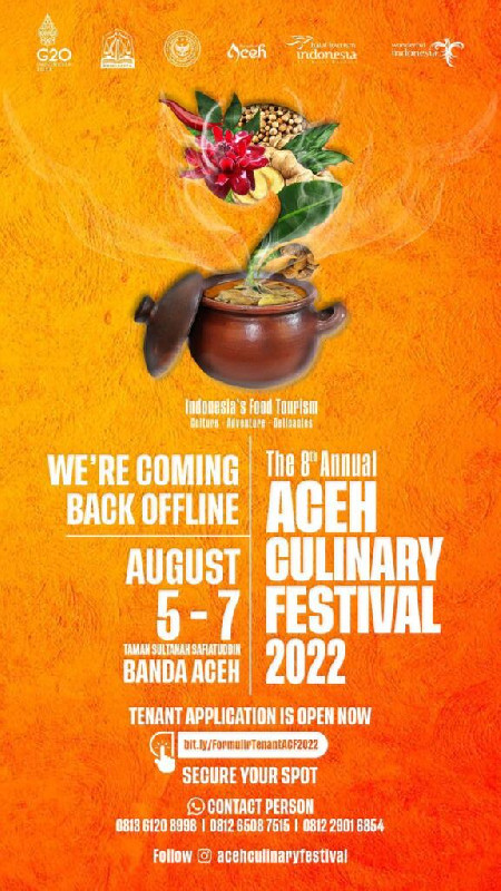 Segera Daftar! Aceh Culinary Festival 2022 Bakal Digelar Agustus Mendatang