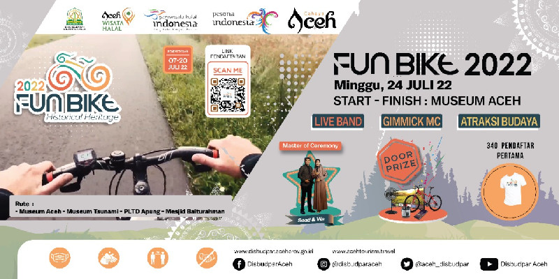 Segera Daftar! Disbudpar Aceh Bakal Gelar Fun Bike Historical Heritage 2022