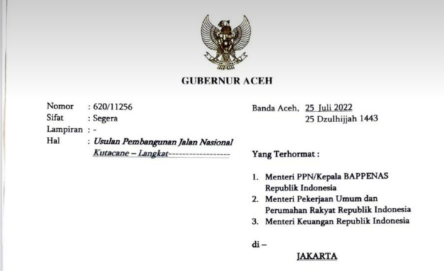 Achmad Marzuki Ajukan Permohonan Pembangunan Jalan Nasional Kutacane-Langkat