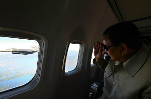 Menhan Prabowo Menangis Dapat Sambutan Jet Tempur TNI AU di Jawa Timur