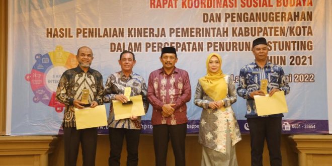 Komitmen Menangani Stunting, 13 Kabupaten/Kota Terima Penghargaan dari Pemerintah Aceh