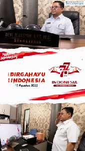 Sekretaris Dinsos Aceh Ikuti Upacara Detik-Detik Kemerdekaan Secara Virtual