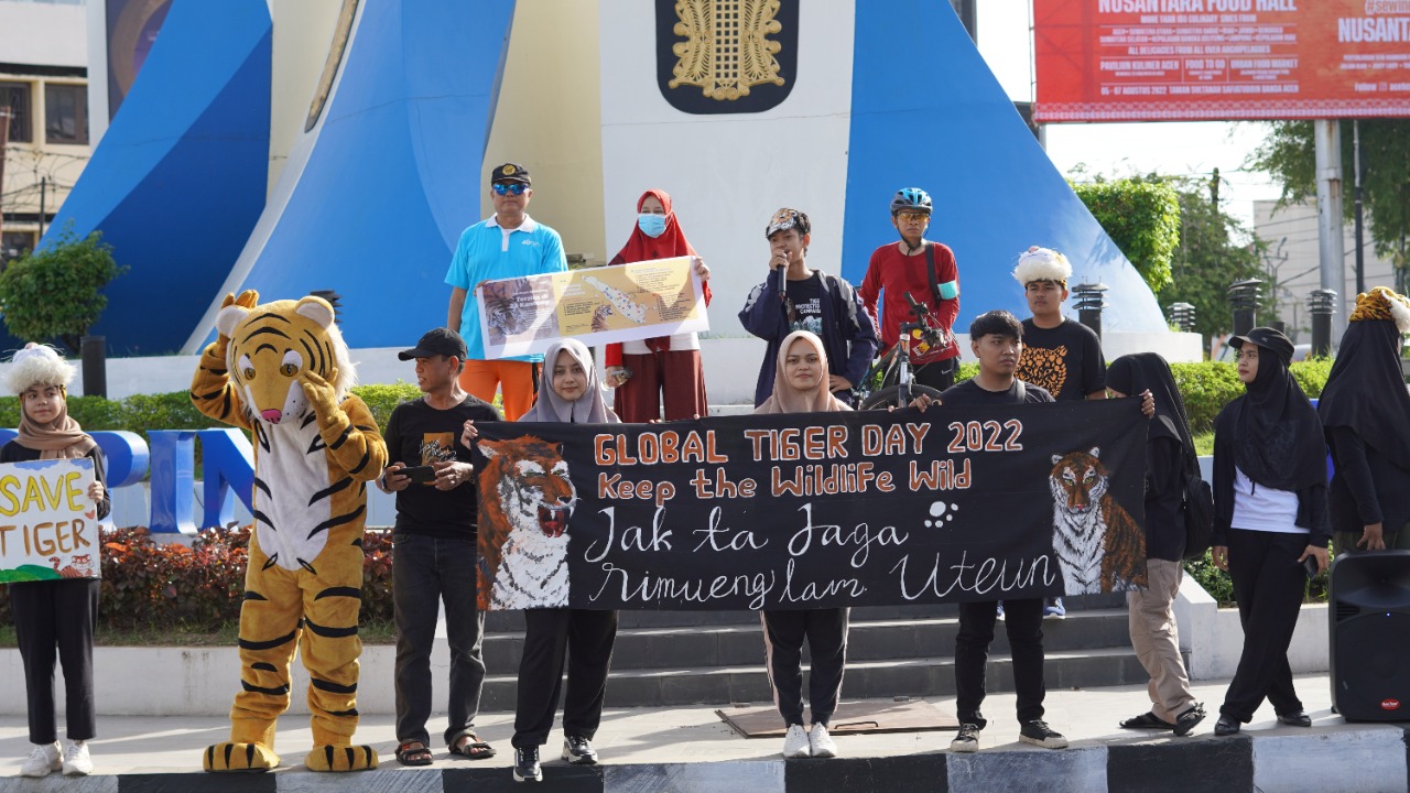 Aksi Teatrikal dan Orasi, Cara Anak Muda Aceh Peringati Hari Harimau Sedunia