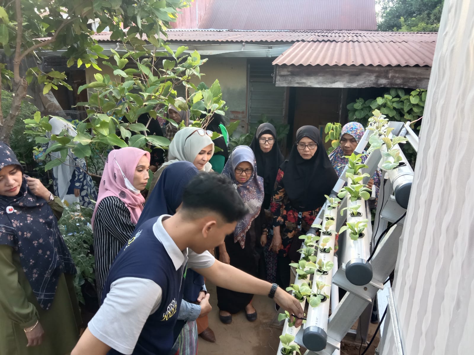 Tim Abulyatama Laksanakan Kegiatan PKM, Latih Ibu-ibu dengan Teknologi Sayuran Hidroponik