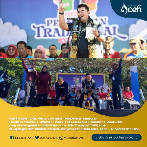 Kadisbudpar Aceh Buka Festival Permainan Tradisional Anak Se-Kota Banda Aceh 2022