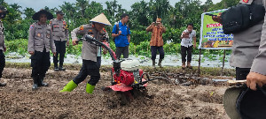 Kapolres Simeulue Tinjau Lahan Ketahanan Pangan
