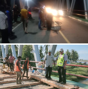Renovasi Baru Dikerjakan Tahun Lalu, Jembatan Peudada Alami Kerusakan Lagi