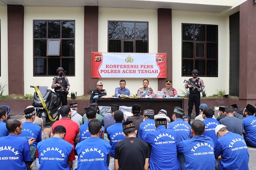 41 Tersangka Narkoba Ditangkap Polres Aceh Tengah