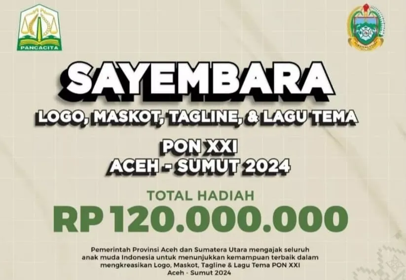 Sayembara Logo dan Maskot PON XXI Aceh-Sumut Dibuka, Ini Syaratnya