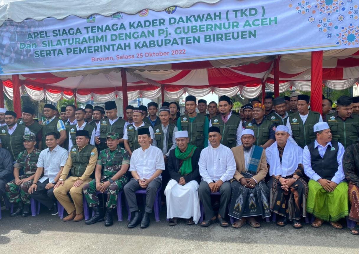Tenaga Kader Dakwah Bireuen Ikut Apel Bersama Dengan PJ Gubernur Aceh