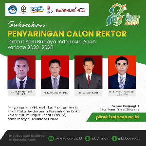 Berikut Nama-nama Bakal Calon Rektor ISBI Aceh Periode 2022-2026